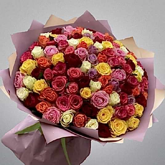 101 Imported Mixed Roses Bouquet
