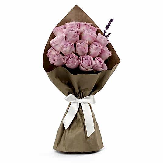 21 Adet Lila Gül Buketi