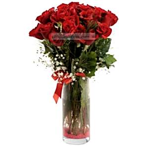 "Gerçek Aşk" Vazoda 29 Kırmızı Gül