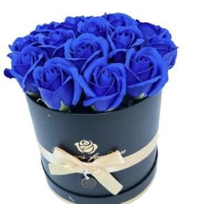 15'li İthal Yapay Mavi Gül Aranjmanı