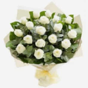 19 Adet Beyaz Gul Buketi