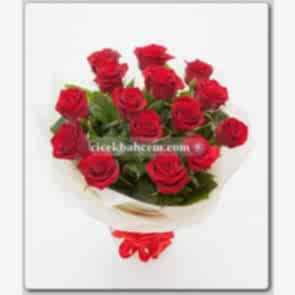 "Mutlu Günümüz."15 Kırmızı Gül Buketi
