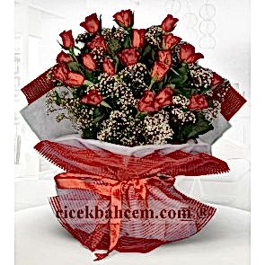 21 Adet Kırmızı Gül Buketi