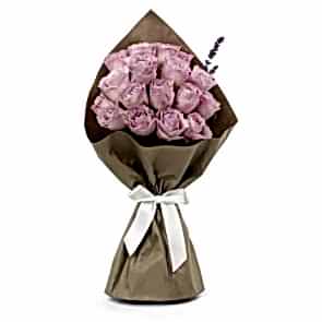 21 Adet Lila Gül Buketi