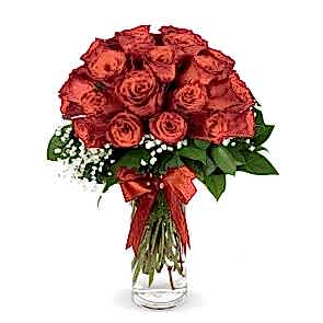 "Hayal" Cam Vazoda 25 Adet Kırmızı Gül