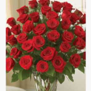 Vazoda 41 Adet Kırmızı Gül