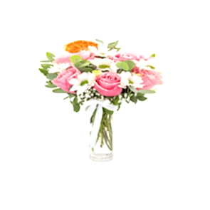 5 Adet Açık Pembe Gül ve Papatya Aranjmanı