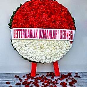 Mozole Çelenk Anıtkabire Özel Çelenk Kırmızı Beyaz Karanfil