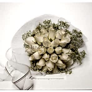 Beyaz Bulut Beyaz Gül Gelin Buketi