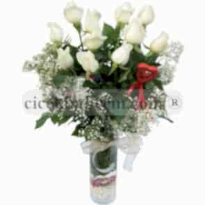 11 Beyaz Gül Aranjmanı GLP101