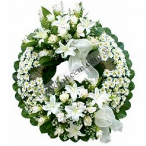 Beyaz Kır Çiçeklerinden Hazırlanmış Cenaze Çelekleri