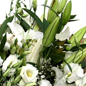Beyaz Kokulu Lilyum Buketi Doğum Günü