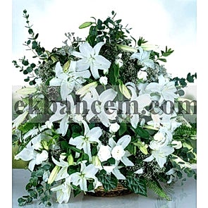 Beyaz Lilyumlar Gülller, Lisyantus Aranjmanı 