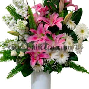 Gül Şebboy Lilyum Gerbera Aranjmanı