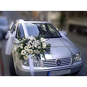Gelin Arabası Süslemesi Beyaz Gelin