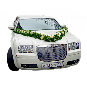 Gelin Arabası Süsleme Beyaz Tül ve Mor Çiçekler