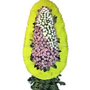 Ayaklı Sepet : Kırçıllı, Beyaz Karanfil Çiçekleri İle Tasarlanmış Düğün, Nikah ve Açılış Sepeti