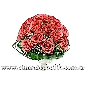 Pembe Naturel Gül Gelin Eli Çiçeği