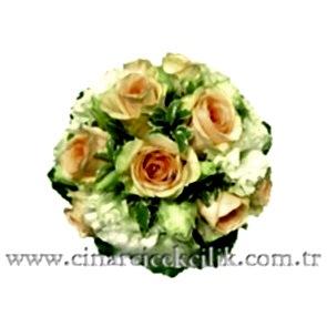 Naturel Turuncu Gül, Gelin Eli Buketi
