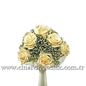 Kokulu Somon Rengi Gelin Buketi