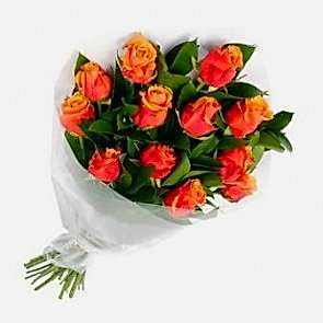 11 Adet Turuncu Gül Buketi