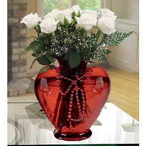 Kalbimdeki Aşkın 11 Adet Beyaz Gül KALP116