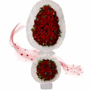 Düğün Çiçekleri -  Ayaklı Sepet 2 Katlı