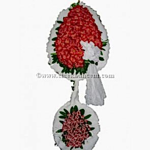 Ayaklı Sepet: Kırçıllı Karanfil ve Gerbera Tasarımı Düğün, Nikah ve Açılış Sepeti