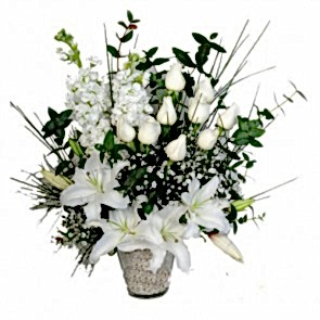 Kokulu Lilyum, Şebboy, Beyaz Gül Aranjmanı