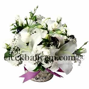 Kokulu Lilyum Gül Aranjmanı 