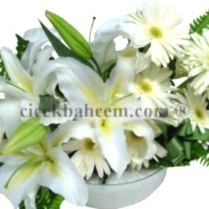 Kokulu Lilyum ve Gerbera Aranjmanı 