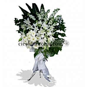 Nikah ve Düğünler İçin Beyaz Lilyum, Gerbera, Şebboy Ferforje