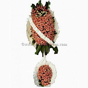 Ayaklı Sepet :Pembe Gül, Gerbera Tasarımı Düğün, Nikah ve Açılış Sepeti - cicekbahcem.com