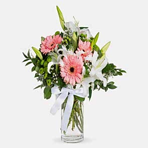 "Bahar Geldi" Pembe Lilyum, Gerbera