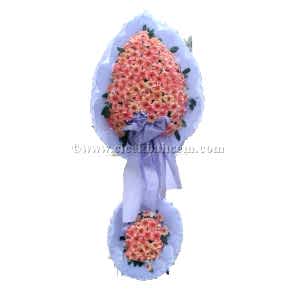 Ayaklı Sepet:Pembelim Pembe Gerbera Tasarlanmış Düğün, Nikah ve Açılış Sepeti