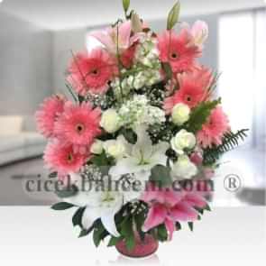 Pembe Beyaz Lilyum, Gül Aranjmanı