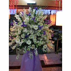 Beyaz Şebboy Gerbera Çiçekleri ile Hazırlanmış Düğün nişan Açılış Çiçekleri