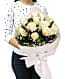 "Aşk Tutkunu" 13 Beyaz Gül Buketi